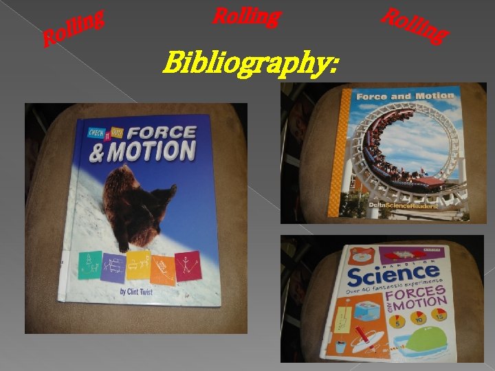 R g n i l ol Rolling Bibliography: Roll ing 