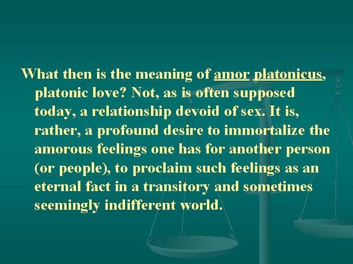 The meaning of platonic relationship
