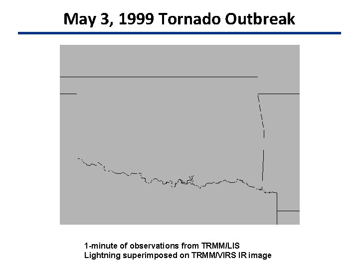 May 3, 1999 Tornado Outbreak 1 -minute of observations from TRMM/LIS Lightning superimposed on