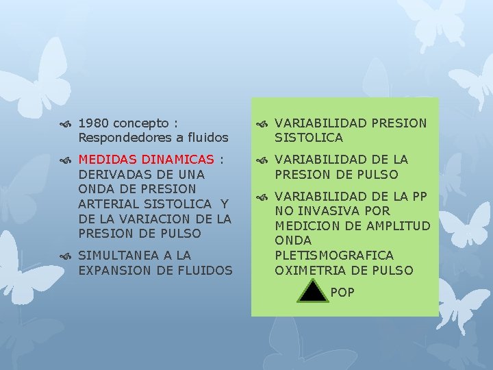  1980 concepto : Respondedores a fluidos VARIABILIDAD PRESION SISTOLICA MEDIDAS DINAMICAS : DERIVADAS