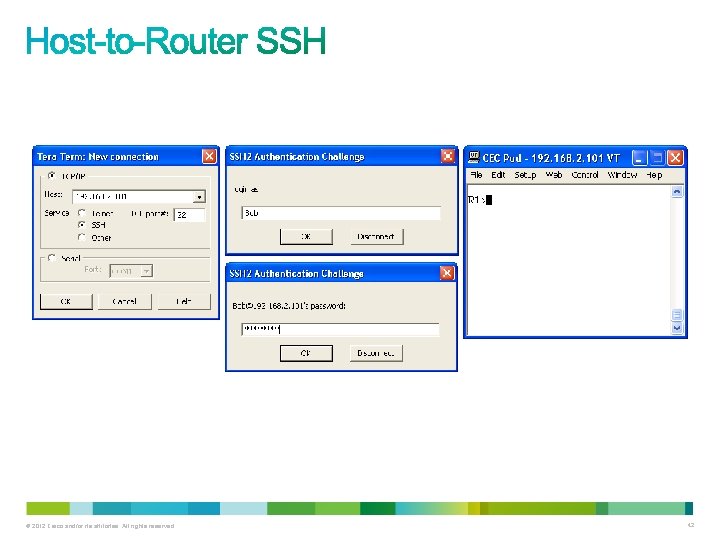 © 2012 Cisco and/or its affiliates. All rights reserved. 42 © 2012 Cisco and/or its affiliates. All rights reserved. 42