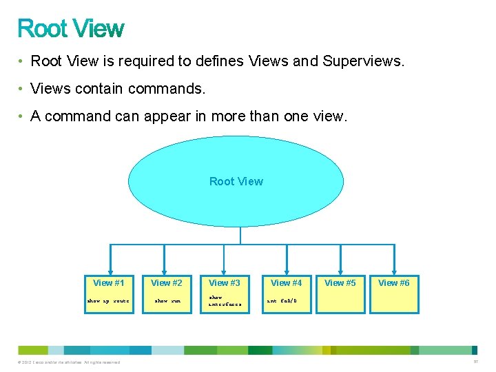 • Root View is required to defines Views and Superviews. • Views contain • Root View is required to defines Views and Superviews. • Views contain