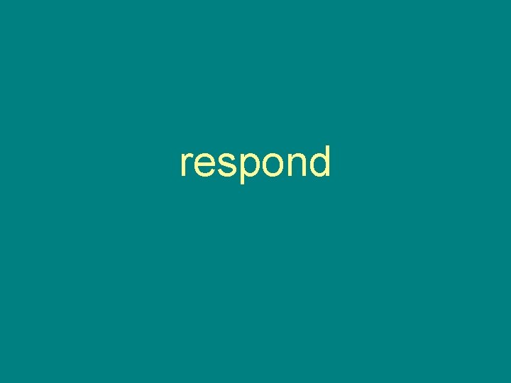 respond 