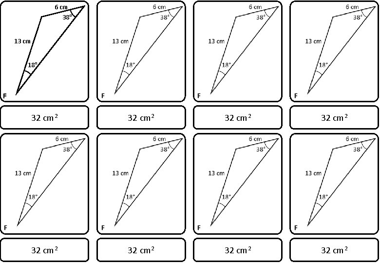 6 cm 38° 13 cm 18° F 32 cm 2 32 cm 2 