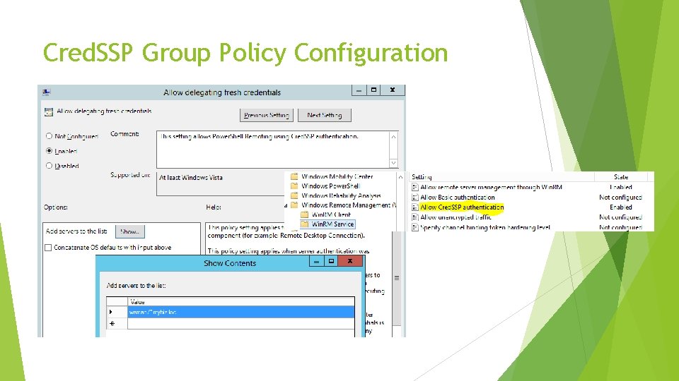 Cred. SSP Group Policy Configuration 