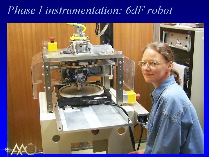 Phase I instrumentation: 6 d. F robot 