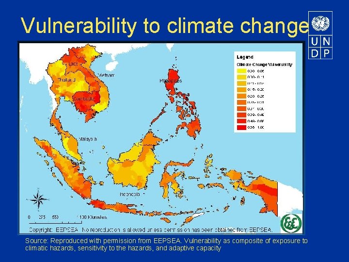 Vulnerability to climate change Source: Reproduced with permission from EEPSEA. Vulnerability as composite of