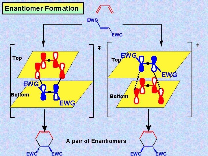 Enantiomer Formation EWG Top EWG Bottom EWG A pair of Enantiomers 