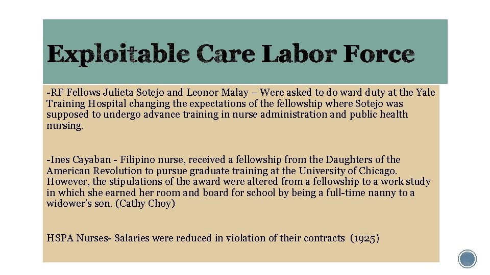-RF Fellows Julieta Sotejo and Leonor Malay – Were asked to do ward duty
