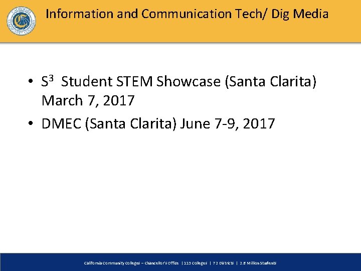 Information and Communication Tech/ Dig Media • S 3 Student STEM Showcase (Santa Clarita)