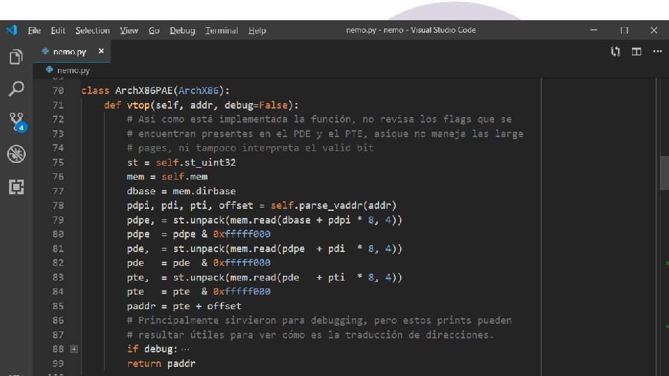 Administración de Memoria • vtop en x 86 32 bits+PAE 