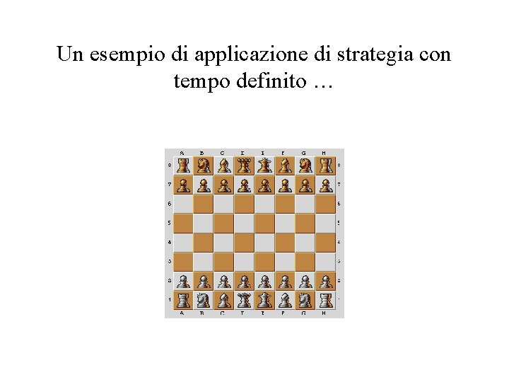 Un esempio di applicazione di strategia con tempo definito … 