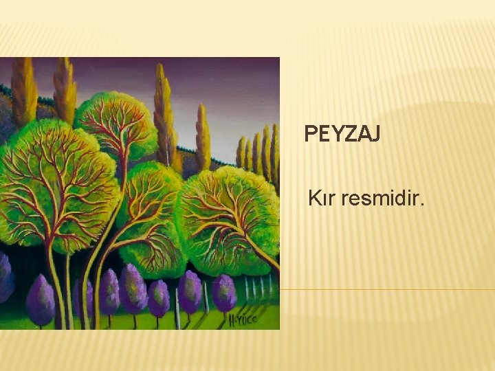 PEYZAJ Kır resmidir. 