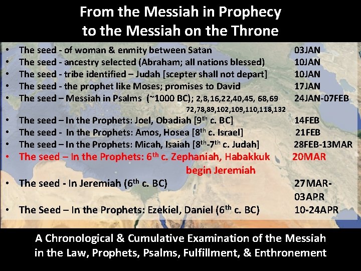 From the Messiah in Prophecy to the Messiah on the Throne • • •