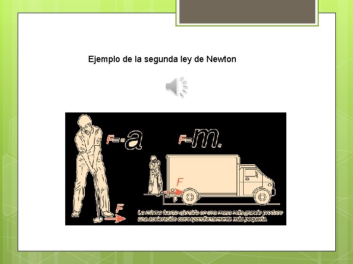 Ejemplo de la segunda ley de Newton 