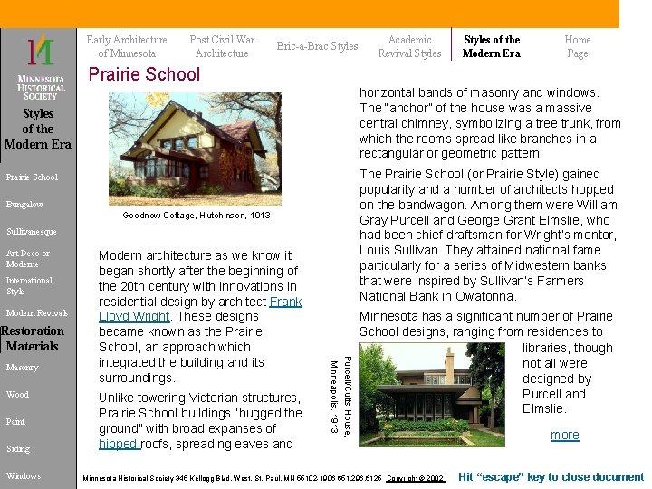Early Architecture of Minnesota Post Civil War Architecture Bric-a-Brac Styles Academic Revival Styles of Early Architecture of Minnesota Post Civil War Architecture Bric-a-Brac Styles Academic Revival Styles of