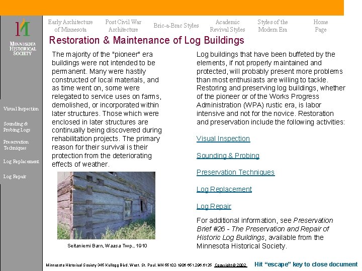 Early Architecture of Minnesota Post Civil War Architecture Bric-a-Brac Styles Academic Revival Styles of Early Architecture of Minnesota Post Civil War Architecture Bric-a-Brac Styles Academic Revival Styles of