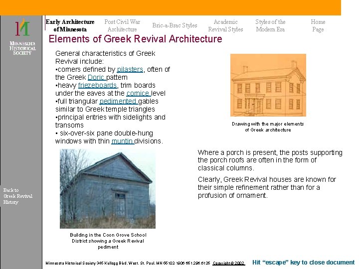 Early Architecture of Minnesota Post Civil War Architecture Bric-a-Brac Styles Academic Revival Styles of Early Architecture of Minnesota Post Civil War Architecture Bric-a-Brac Styles Academic Revival Styles of