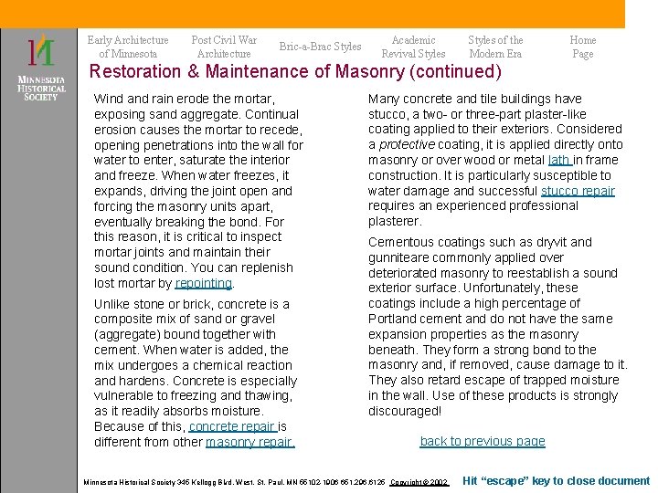 Early Architecture of Minnesota Post Civil War Architecture Bric-a-Brac Styles Academic Revival Styles of Early Architecture of Minnesota Post Civil War Architecture Bric-a-Brac Styles Academic Revival Styles of