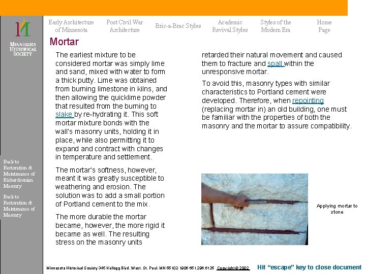 Early Architecture of Minnesota Post Civil War Architecture Bric-a-Brac Styles Academic Revival Styles of Early Architecture of Minnesota Post Civil War Architecture Bric-a-Brac Styles Academic Revival Styles of