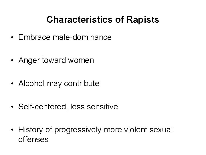 Chapter 17 Sexual Coercion Types of Rape Stranger