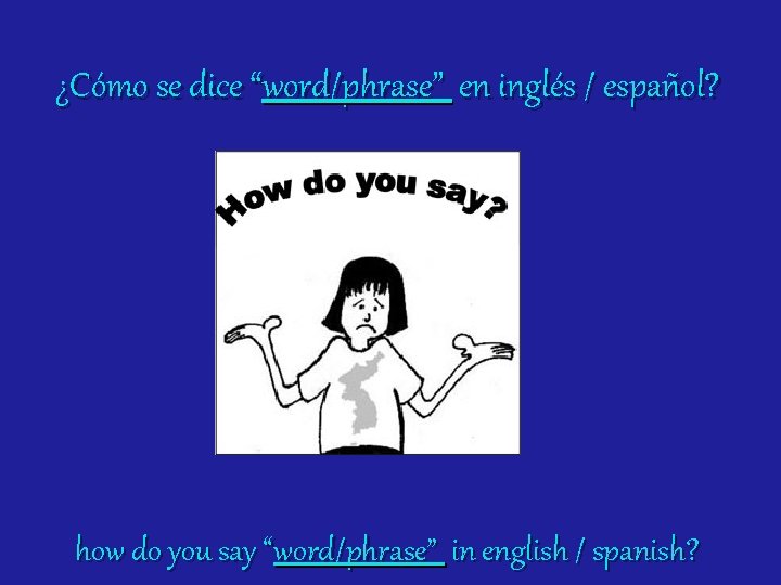 ¿Cómo se dice “word/phrase” en inglés / español? how do you say “word/phrase” in