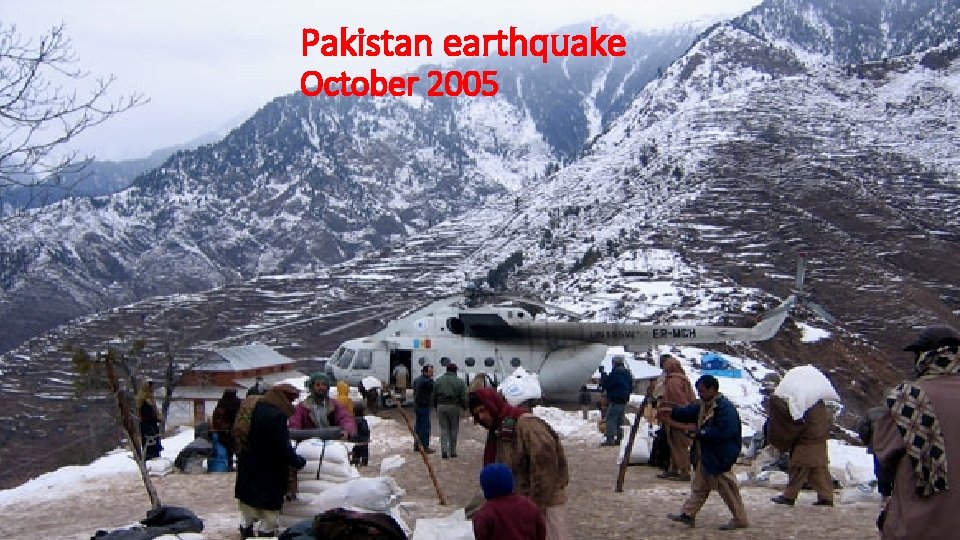 Pakistan earthquake October 2005 