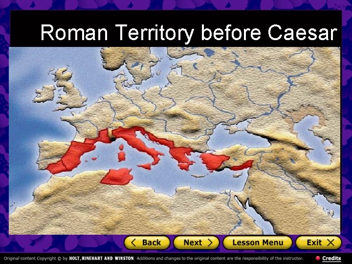 Roman Territory before Caesar 