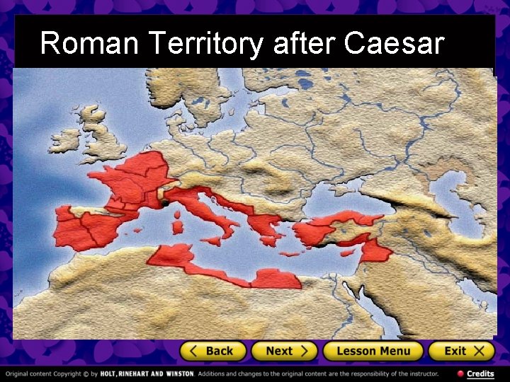 Roman Territory after Caesar 