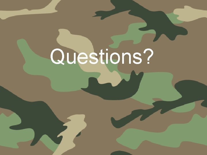 Questions? 