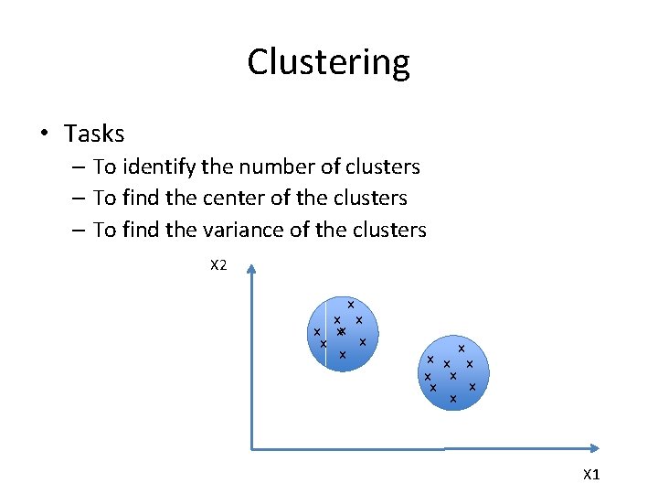 Clustering • Tasks – To identify the number of clusters – To find the Clustering • Tasks – To identify the number of clusters – To find the