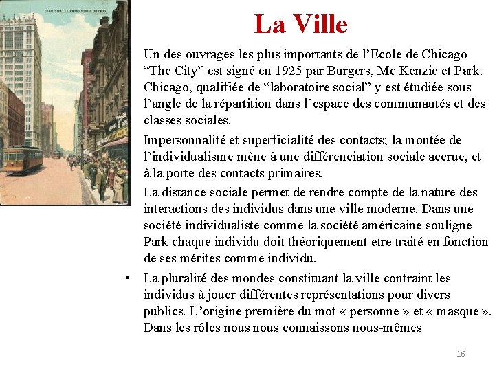 La Ville • Un des ouvrages les plus importants de l’Ecole de Chicago “The