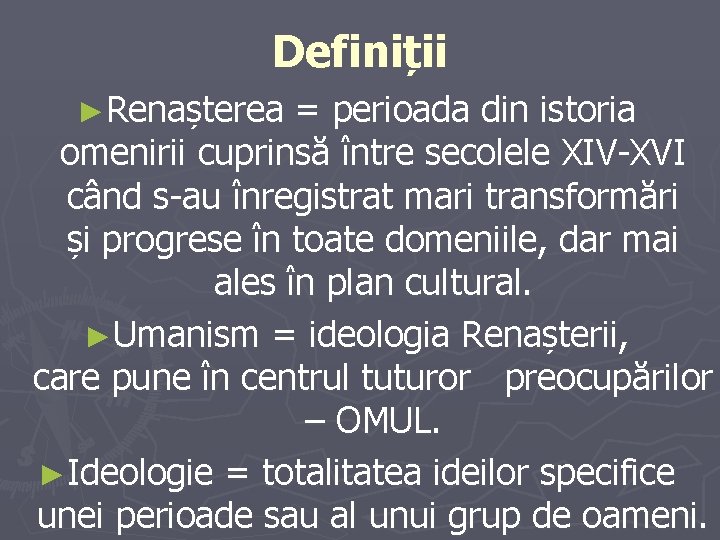 Renaterea I Umanismul Renaterea N Italia Influene Culturale