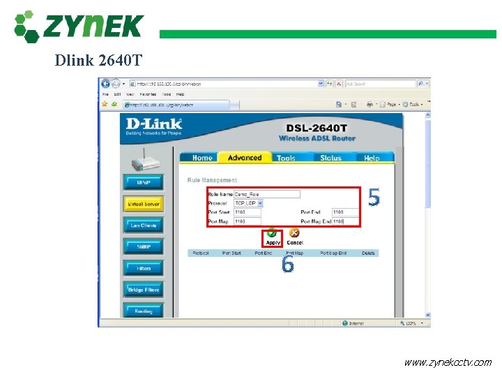 Dlink 2640 T www. zynekcctv. com 