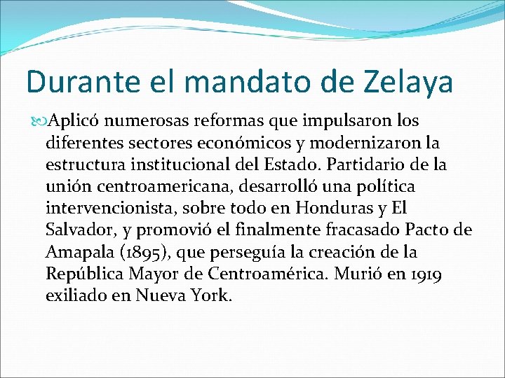 Durante el mandato de Zelaya Aplicó numerosas reformas que impulsaron los diferentes sectores económicos