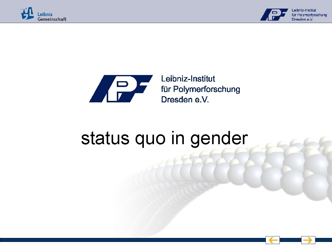 status quo in gender 