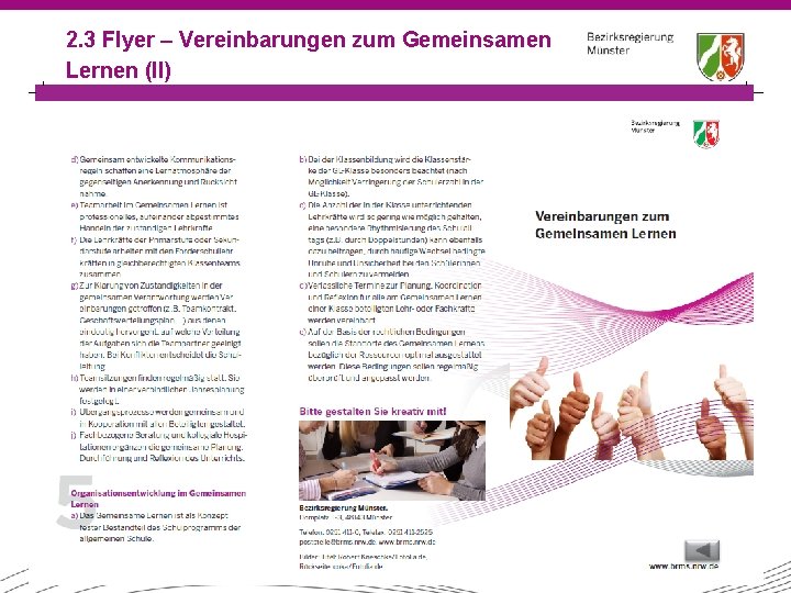 2. 3 Flyer – Vereinbarungen zum Gemeinsamen Lernen (II) 24 