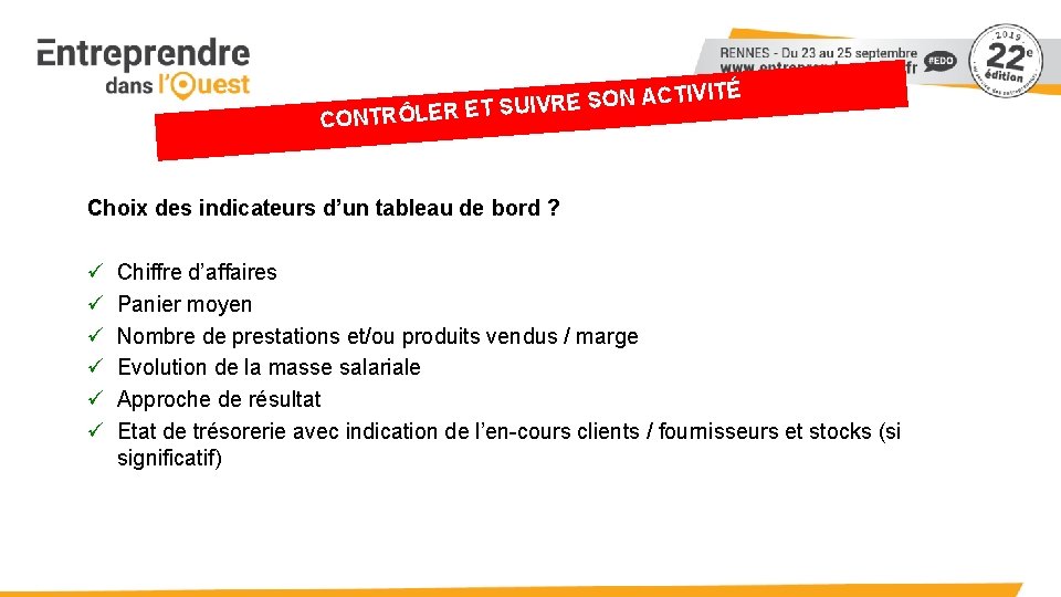 CTIVITÉ A N O S E R IV U T S CONTRÔLER E Choix