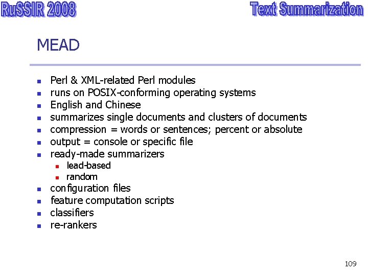 MEAD n n n n Perl & XML-related Perl modules runs on POSIX-conforming operating