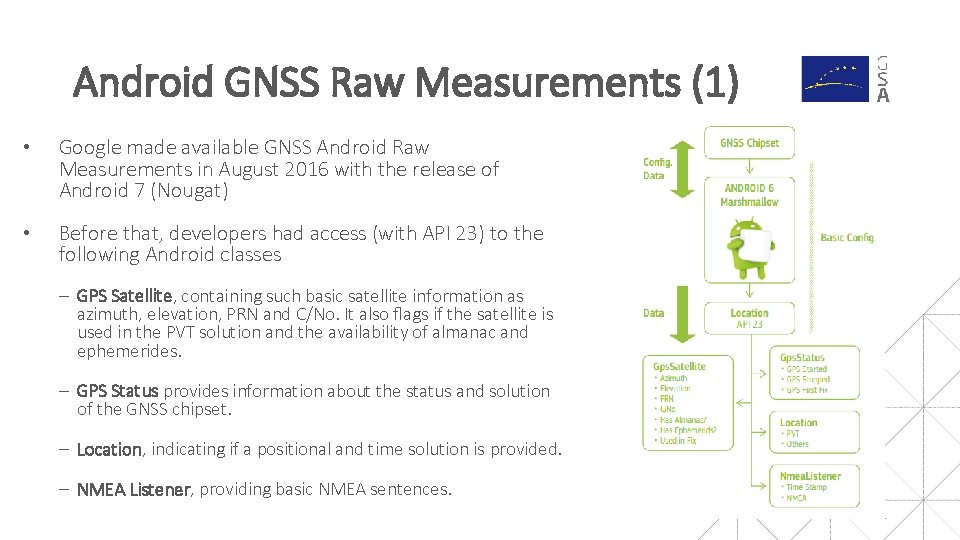 Android GNSS Raw Measurements (1) • Google made available GNSS Android Raw Measurements in Android GNSS Raw Measurements (1) • Google made available GNSS Android Raw Measurements in