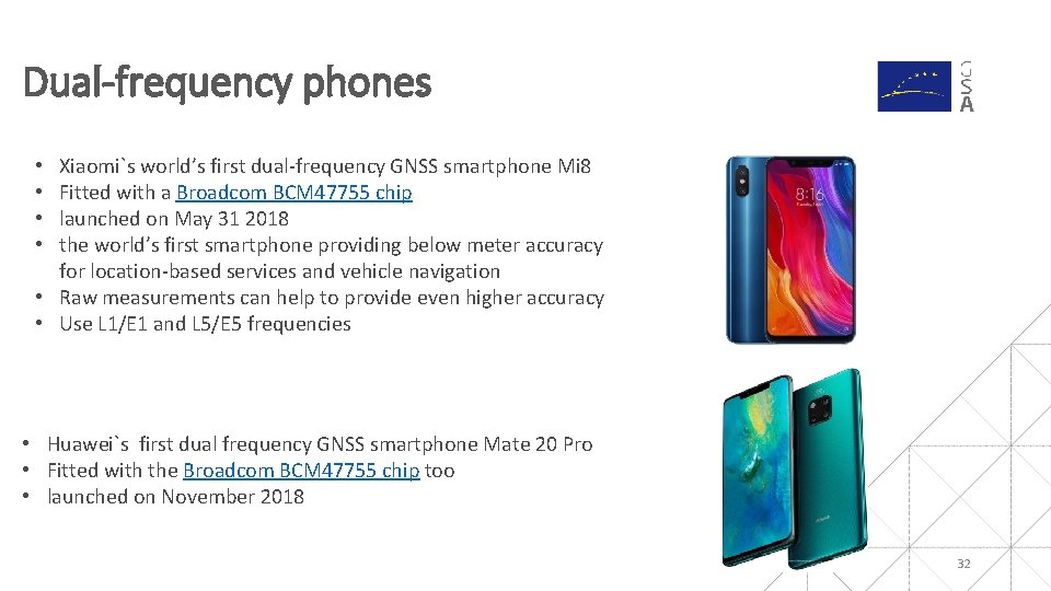 Dual-frequency phones Xiaomi`s world’s first dual-frequency GNSS smartphone Mi 8 Fitted with a Broadcom Dual-frequency phones Xiaomi`s world’s first dual-frequency GNSS smartphone Mi 8 Fitted with a Broadcom