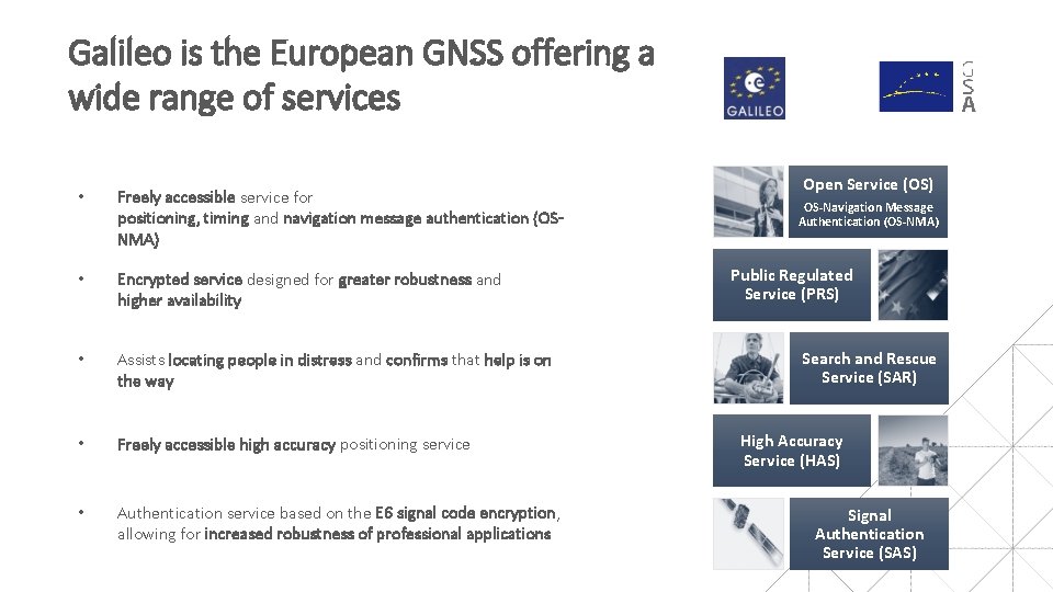 Galileo is the European GNSS offering a wide range of services • Freely accessible Galileo is the European GNSS offering a wide range of services • Freely accessible