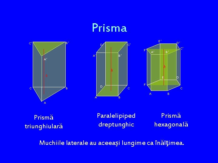 Prisma B’ C’ D’ E’ C’ F’ A’ A’ B’ A’ h E D