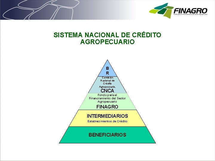 SISTEMA NACIONAL DE CRÉDITO AGROPECUARIO B R Comisión Nacional de Crédito Agropecuario, CNCA Fondo