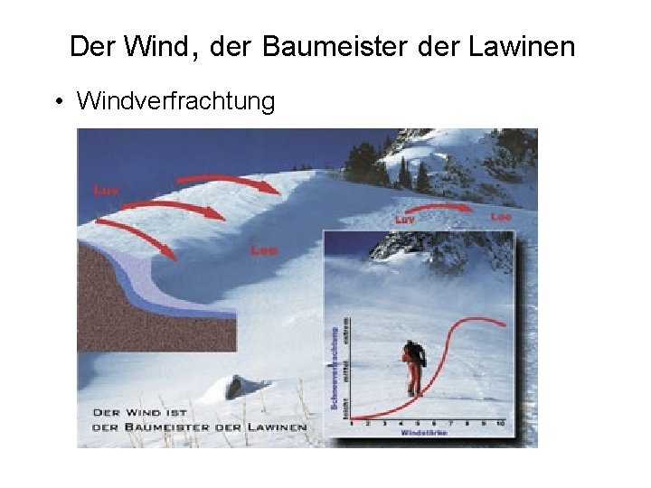 Der Wind, der Baumeister der Lawinen • Windverfrachtung 