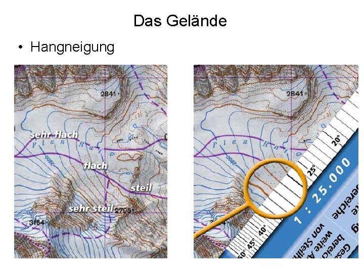 Das Gelände • Hangneigung 