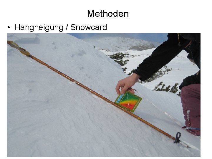 Methoden • Hangneigung / Snowcard 