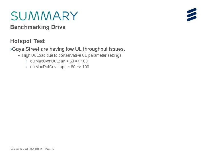 Benchmarking Drive Hotspot Test ›Gaya Street are having low UL throughput issues. – High Benchmarking Drive Hotspot Test ›Gaya Street are having low UL throughput issues. – High