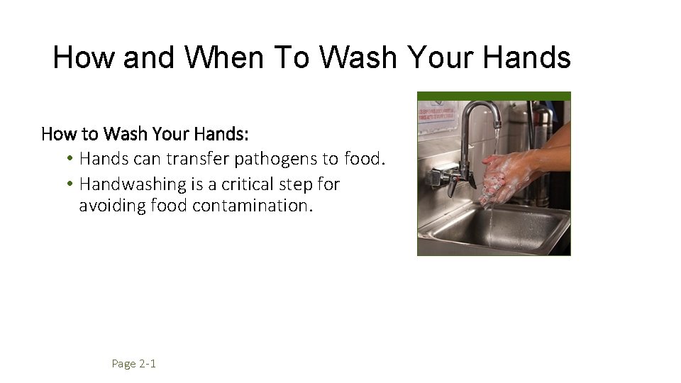 How and When To Wash Your Hands How to Wash Your Hands: • Hands