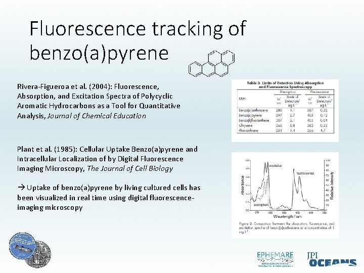 Fluorescence tracking of benzo(a)pyrene Rivera-Figueroa et al. (2004): Fluorescence, Absorption, and Excitation Spectra of